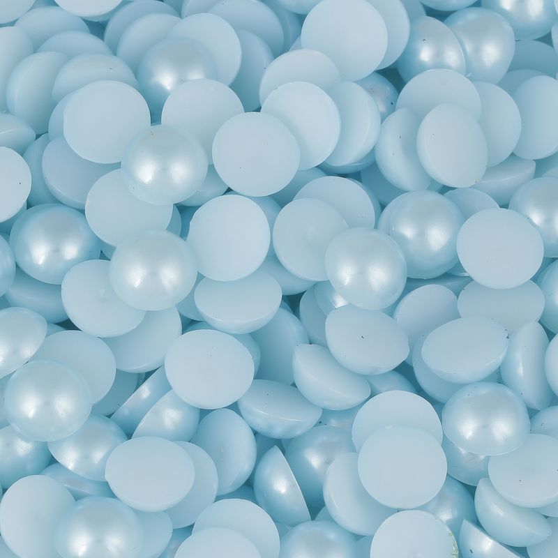 Meia Perola ABS Sem Furo Luli Azul BB 12mm