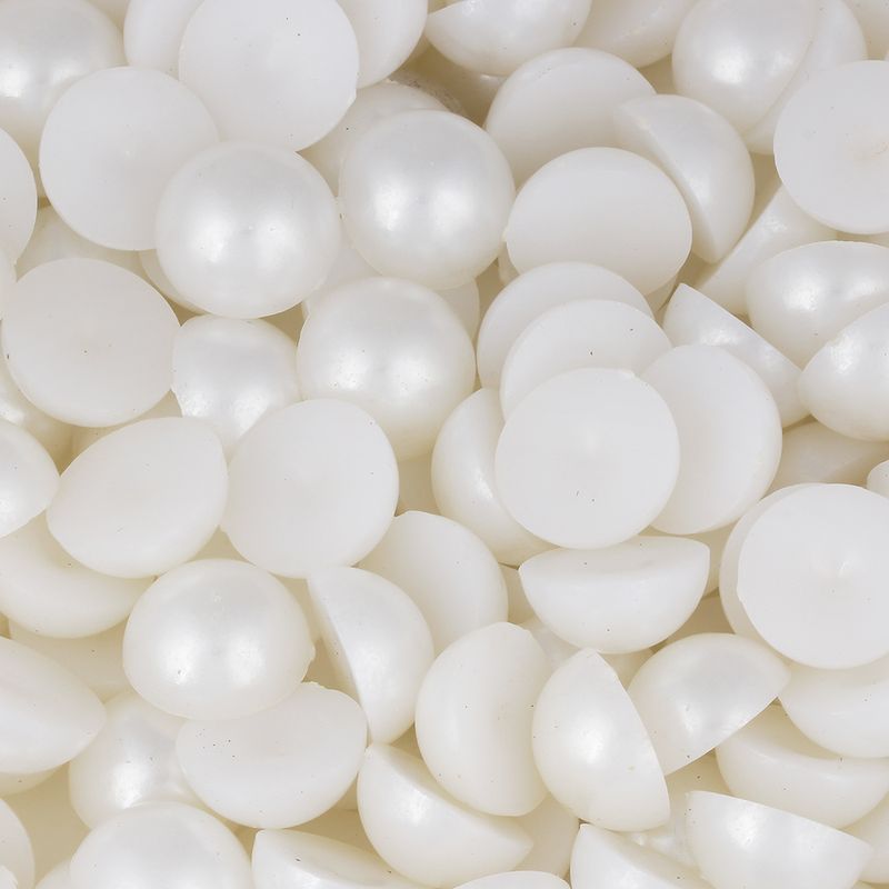 Meia Perola ABS Sem Furo Luli 16mm Branco