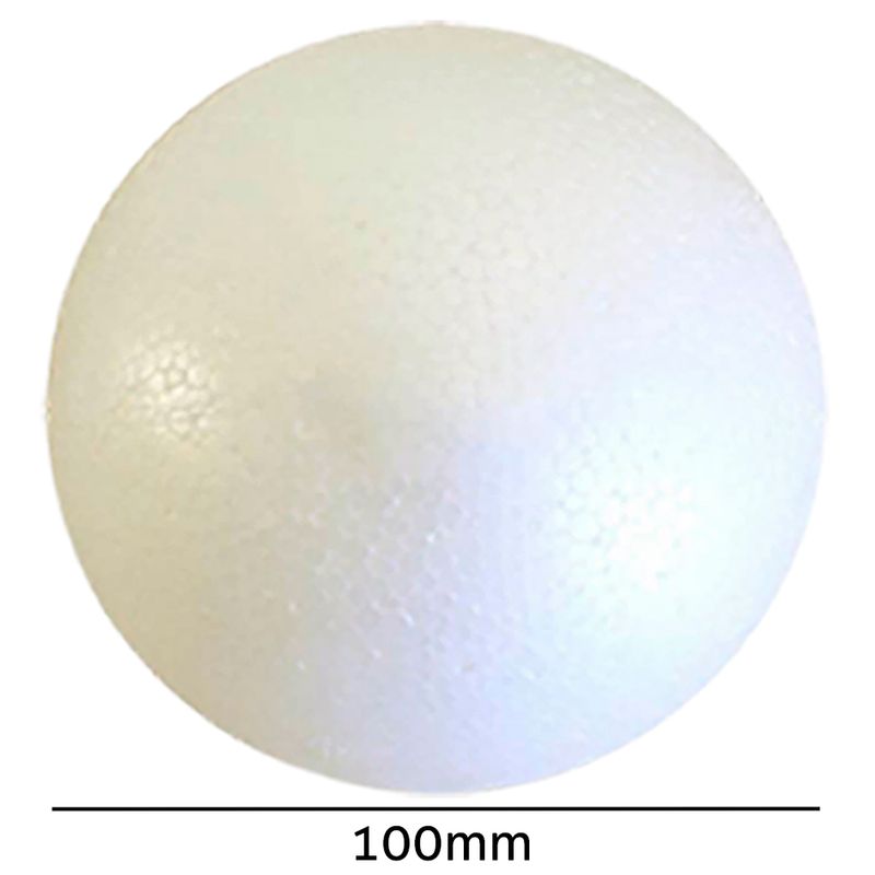 Bola De Isopor Macica Styroform 100mm Pacote Com 10un Maluli Armarinhos 4911