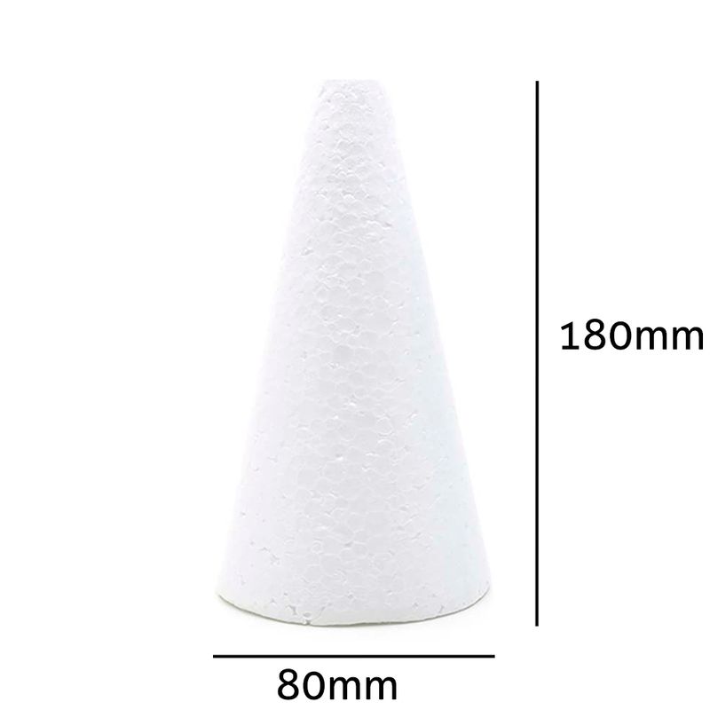 Cone de Isopor Styroform Macico 80x180mm