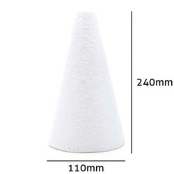 Cone de Isopor Styroform Macico 110x240mm 5un