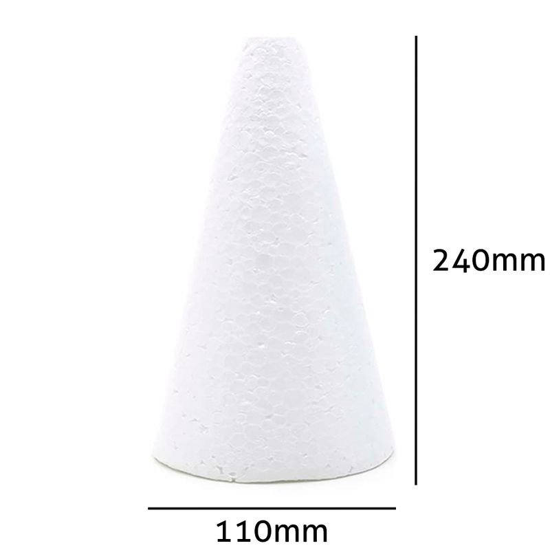 Cone de Isopor Styroform Macico 110x240mm