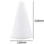 Cone de Isopor Styroform Macico 130x340mm