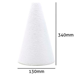 Cone de Isopor Styroform Macico 130x340mm 2un