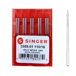 Agulha Singer para Travete 3355/18 Blister com 10un