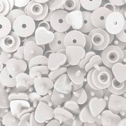 Botao de Pressao Coracao Ritas 10mm Pacote com 50un
