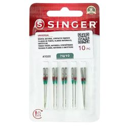 Agulha Singer Comum 2020/10 Blister com 10un