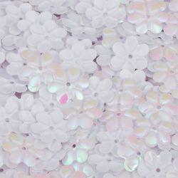 Lantejoula de Flor Irisada 8,5mm Lantecor 101 P Pacote com 1000un