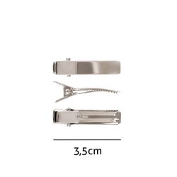 Bico de Pato Curvo cor Prata 3,5cm Luli Pacote com 100un