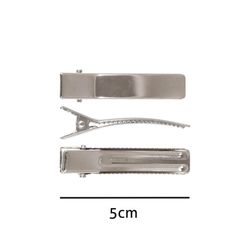 Bico de Pato Curvo cor Prata 5cm Luli Pacote com 100un