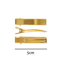 Bico de Pato Curvo cor Ouro 5cm Luli Pacote com 100un