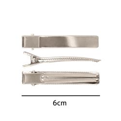 Bico de Pato Curvo cor Prata 6cm Luli Pacote com 100un