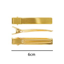 Bico de Pato Curvo cor Ouro 6cm Luli Pacote com 100un