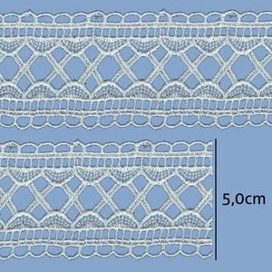 Renda Guipir Luli 5cm 52811 Peca com 13,70 Metros