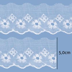 Bordado Luli 5005 5cm Peca com 13,70 Metros