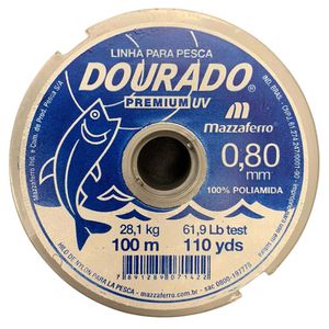 Linha para Pesca Dourado Premium UV Mazzaferro 0,80mm Carretel com 100 Metros