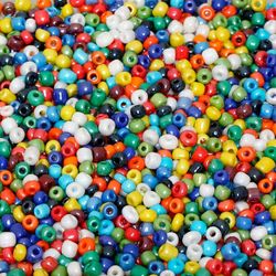 Micangao de Vidro Sortido Luli 6/0 Pacote com 500g