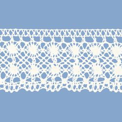 Renda de Algodao Paraiba 120452 6,9cm Peca com 20 Metros