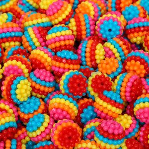 Perola Craquelada Colorida Luli 14mm Pacote com 500g
