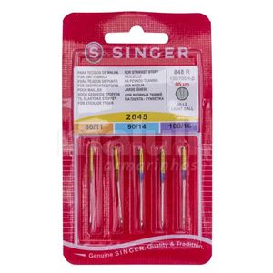 Kit de Agulha Ponta Bola Singer 2045 12/14/16 Blister com 5un