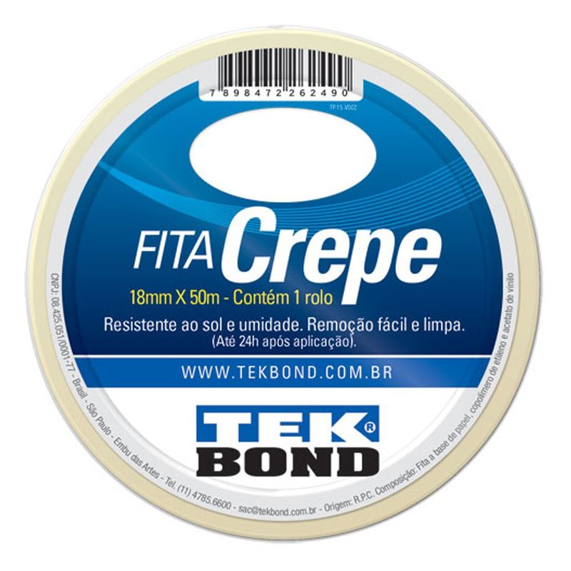 Fita-Crepe-Tek-Bond-18mm-Rolo-com-50-Metros