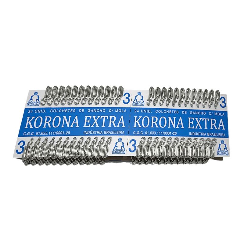 Colchete-Gancho-Korona-N3-Pacote-com-144un