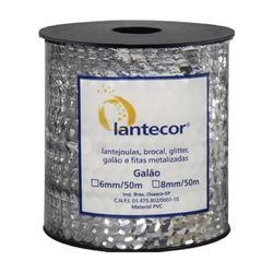 Lantejoula Metalizada 6mm Lantecor Rolo com 50 Metros