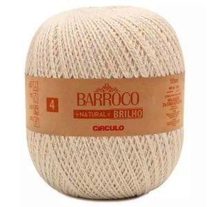 Barbante Barroco Natural Brilho Circulo 4/6 Rolo com 759 Metros