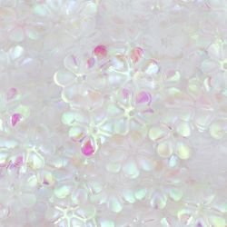 Lantejoula de Flor Irisada 8,5mm Lantecor 101 P Pacote com 1000un