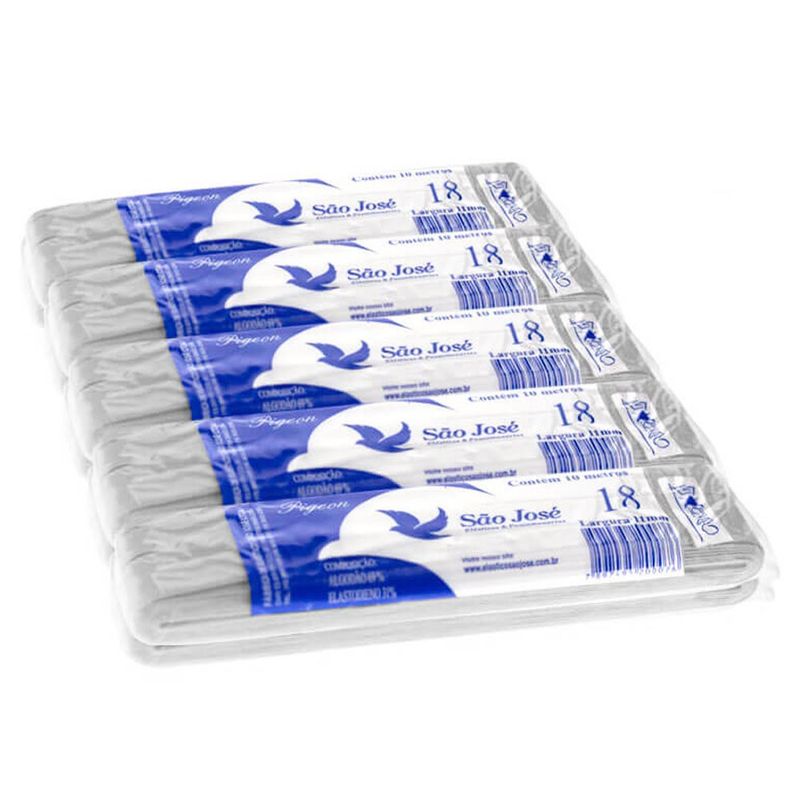 Elastico-Chato-Pigeon-Sao-Jose-Nº18-11mm-10-Pecas-com-10-Metros