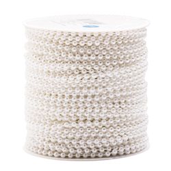 Corrente de Perola ABS Luli 4mm Rolo com 45 Metros