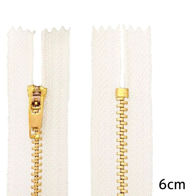 Ziper-de-Metal-Dourado-501-branco-6cm