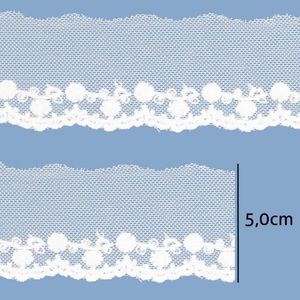 Bordado com Tule Luli 124301B 5,0cm Peca com 13,7 Metros