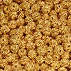 Perola Craquelada Metal Luli 10mm Pacote com 500g