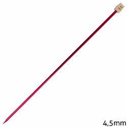 Agulha de Trico de Aluminio Luli 4,5mm Pink Par