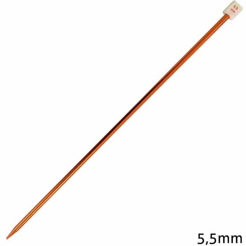 Agulha-Trico-Aluminio-55mm-Laranja