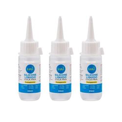Kit de Colas de Silicone Liquido Luli 30ml 3un