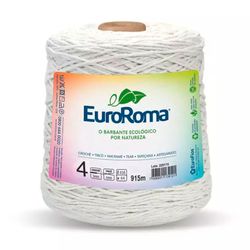 Barbante EuroRoma Eco 4/4 Branco Rolo com 915 Metros