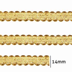 Passamanaria Metalizada Luli 14mm 9012 Peca com 10 Metros