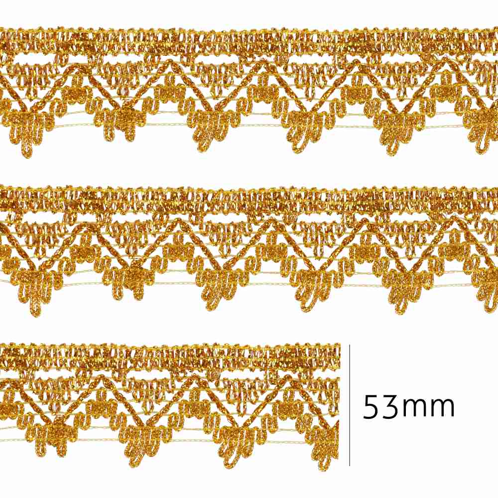 Passamanaria Metalizada Luli 53mm Ouro