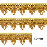 Passamanaria Metalizada Luli 30mm ouro