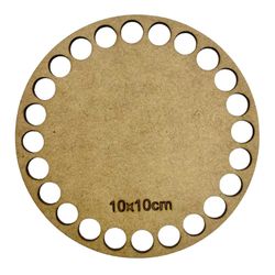 Fundo de Bolsa Redondo em MDF 10x10cm