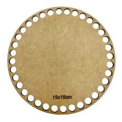 Fundo de Bolsa Redondo em MDF 15x15cm