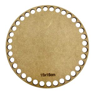 Fundo de Bolsa Redondo em MDF 15x15cm