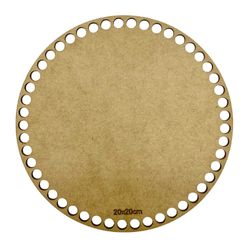 Fundo de Bolsa Redondo em MDF 20x20cm