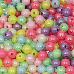 Bola Plastica Luli Irisada 10mm Pacote com 500g