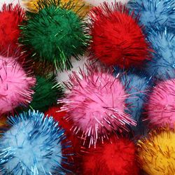 Pompom Solto com Lurex Luli 30mm Pacote com 50un