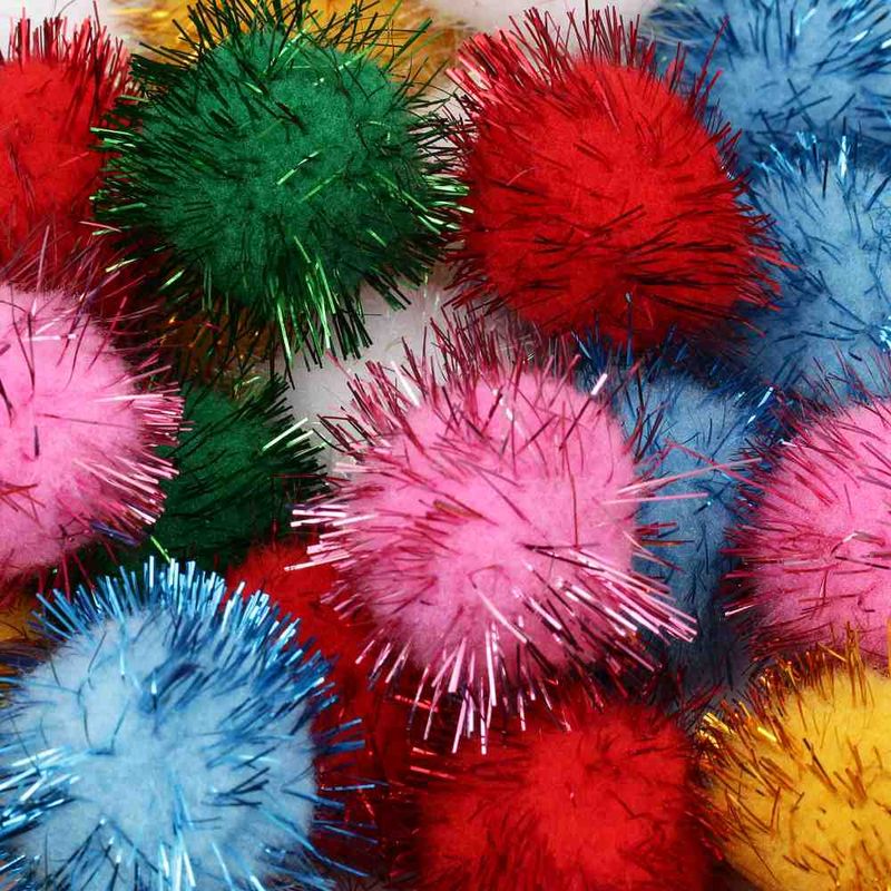 Pompom-Solto-com-Lurex-Luli-30mm-Pacote-com-100un