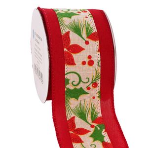 Fita Natalina Aramada Luli LU-70 63mm Rolo com 9,14 Metros
