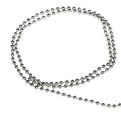 Corrente de Bolinha de Ferro Luli 2,4mm Rolo com 100 Metros